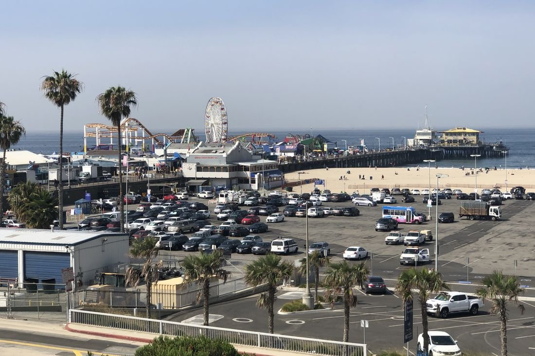 Santa Monica beach and pier
